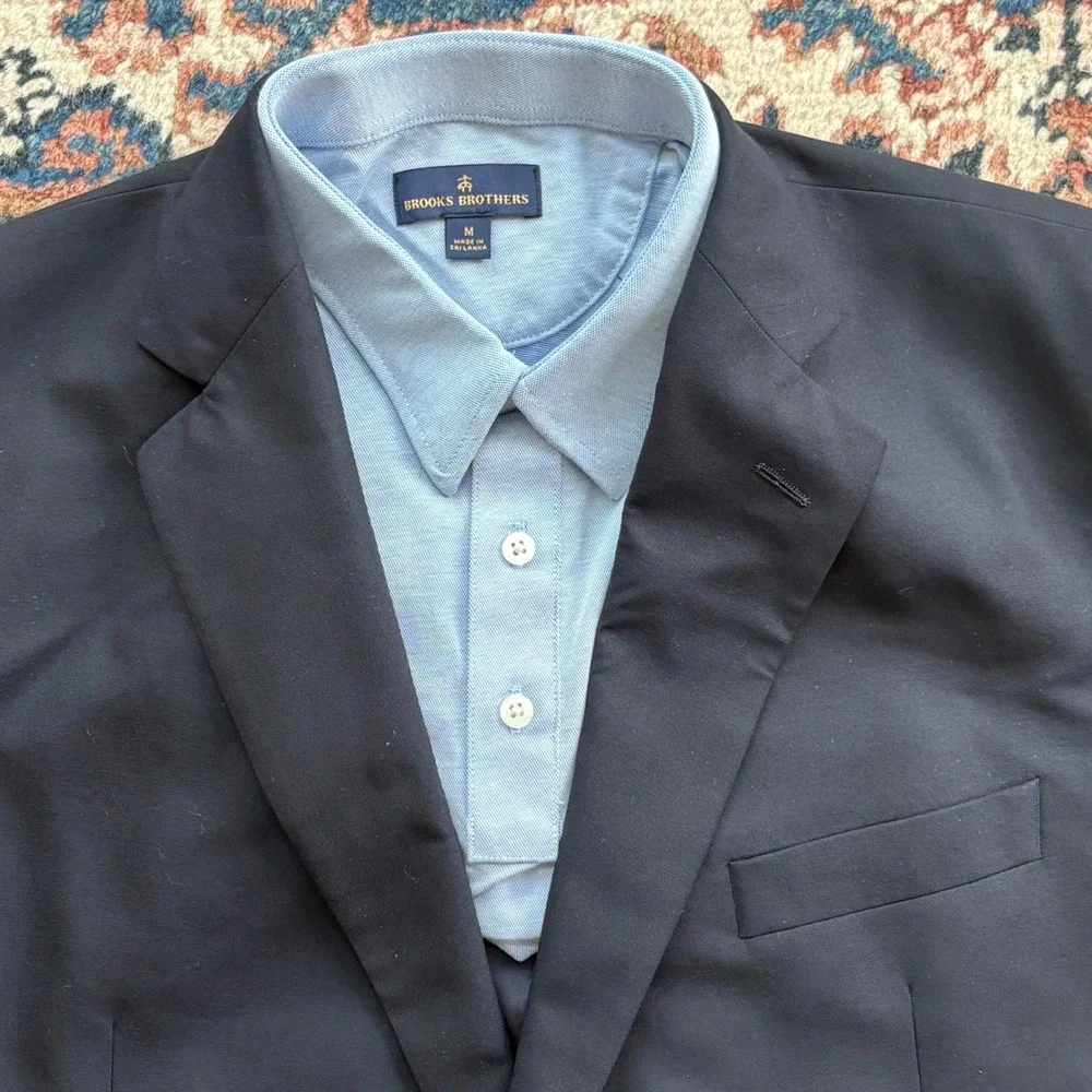 Brooks Brothers 1818 Madison Navy Blazer 43L Loro Piana Wool Gold Button Canada